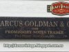 Réplica Cartel Metálico Marcus Goldman & Co 1869, Duna´s Vintage. (República Checa)