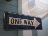 Placa de Madera ONE WAY tamaño 85x30cm