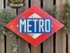 Placa de Madera Metro Madrid.