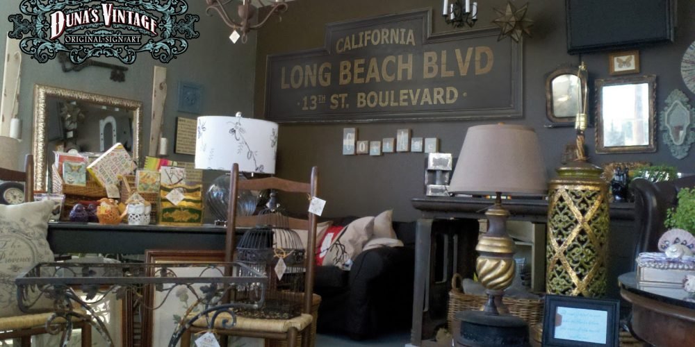 Cartel de madera LONG BEACH BLVD