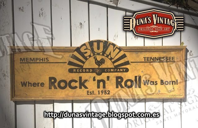 Cartel Rock ‘n’ Roll Sun Record. Duna´s Vintage