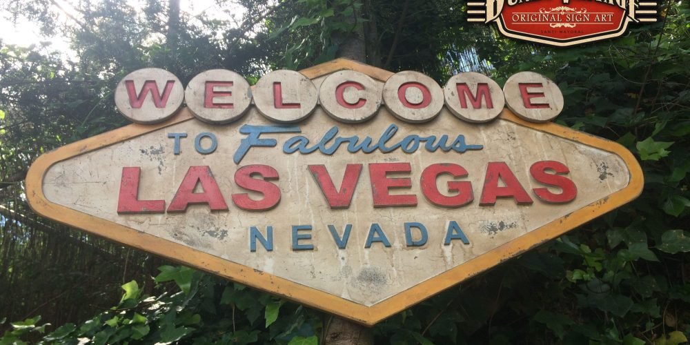 Cartel Welcome Las Vegas. Duna´s Vintage
