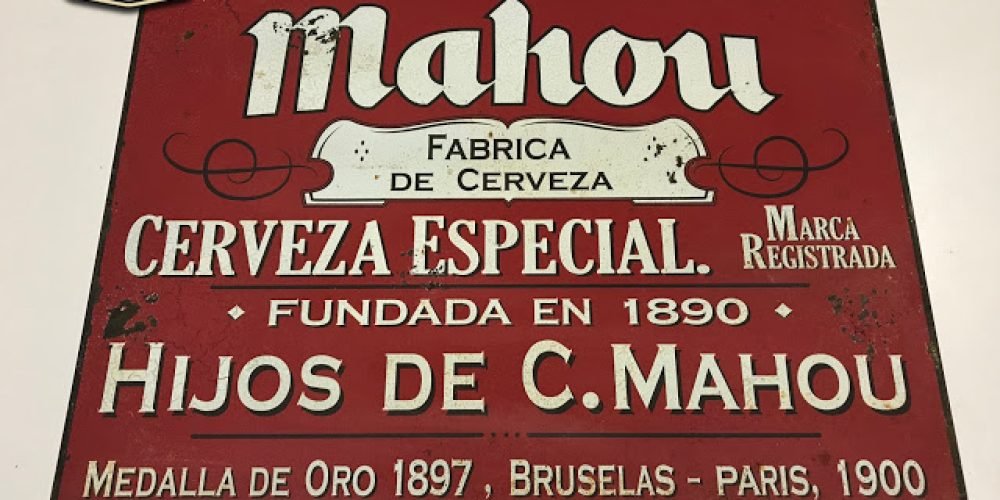 MAHOU CERVEZAS Placas Vintage Metálicas