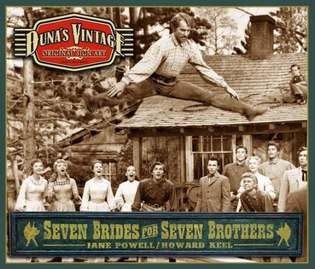 Cartel de Madera SEVEN BRIDES FOR SEVEN BROTHERS.