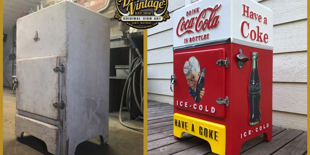 Nevera de Madera Coca-Cola Sprite Boy