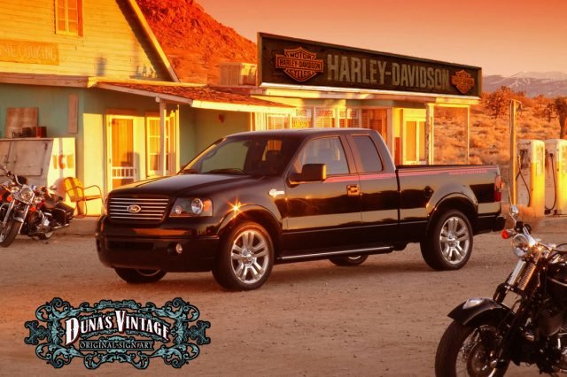 CARTEL DE MADERA HARLEY DAVIDSON