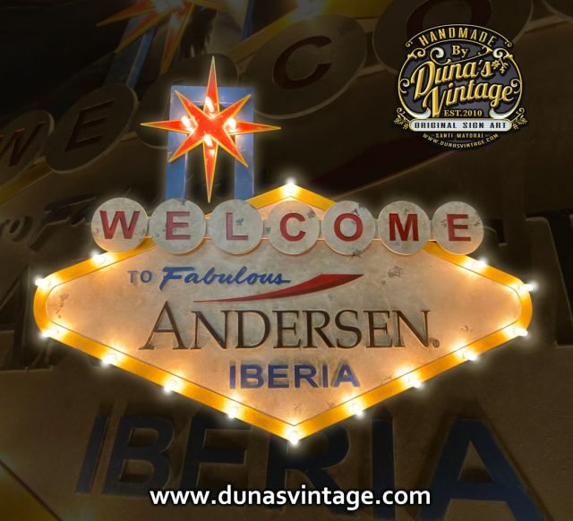 Cartel de Madera Andersen Iberia.
