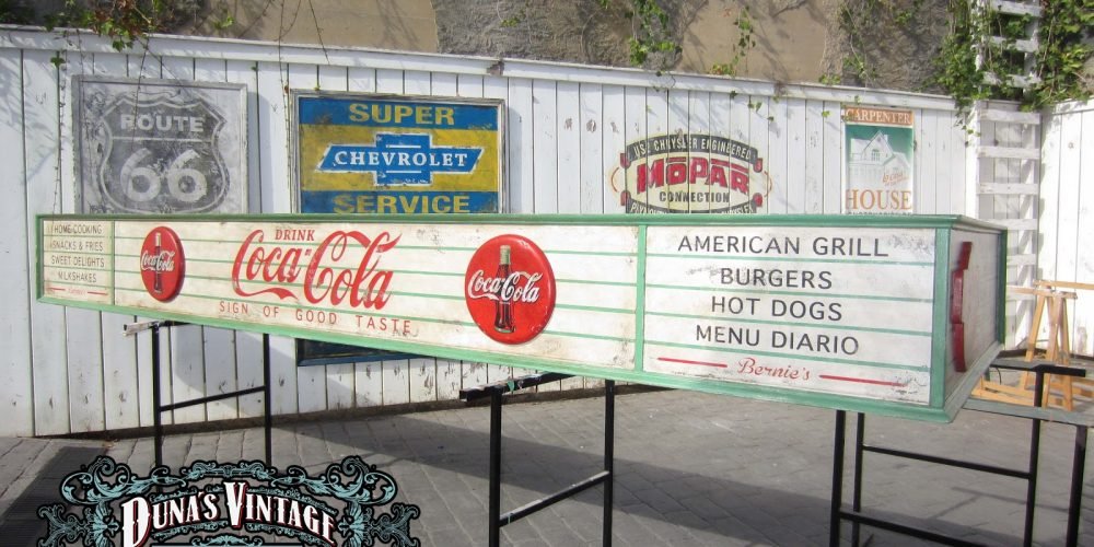 CARTEL BARRA DE BAR, BERNIE´S, Duna´s vintage