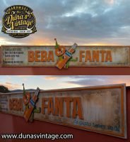 Cartel de Madera BEBA FANTA