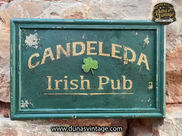 Cartel de Madera CANDELEDA IRISH PUB