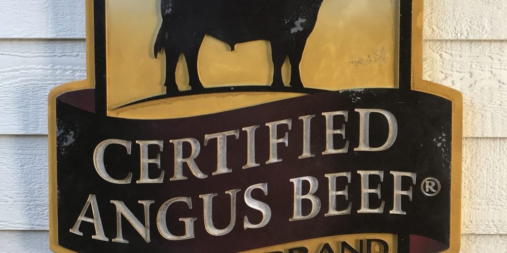 CARTEL DE MADERA CERTIFIED ANGUS BEEF