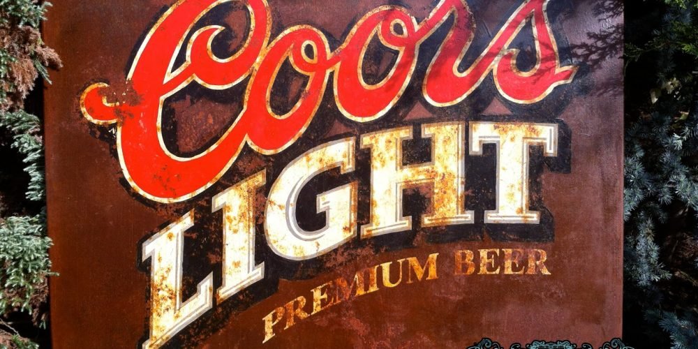 Coors LIGHT, Metal Sign. Duna´s Vintage