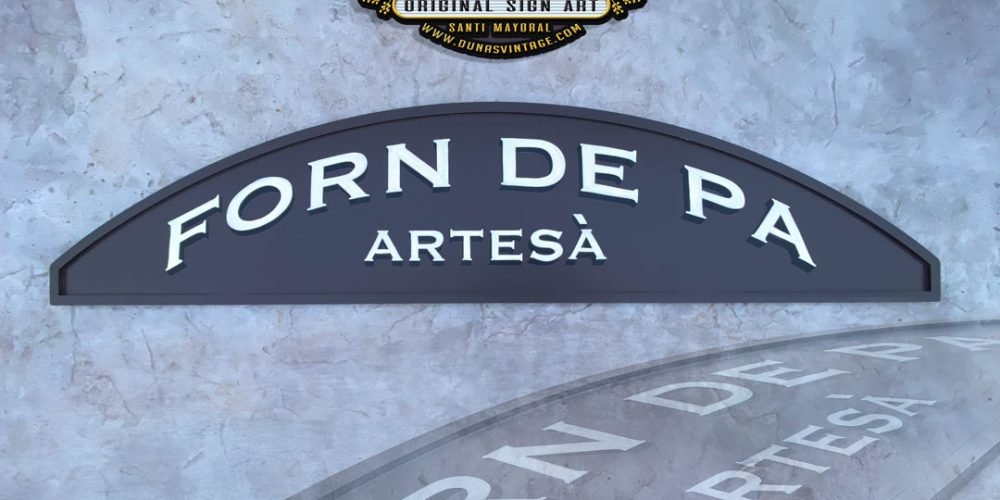 Rotulo pintado a mano FORN DE PA ARTESÀ