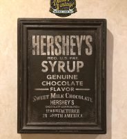 Cartel de Madera HERSHEY´S SYRUP CHOCOLATE