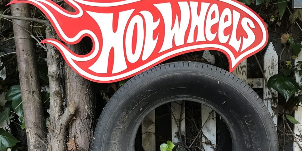 Cartel de Madera en relieve HOT WHEELS, Duna´s Vintage.