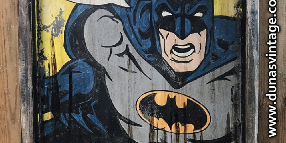 Cartel de madera I AM BATMAN! Dc Comics.
