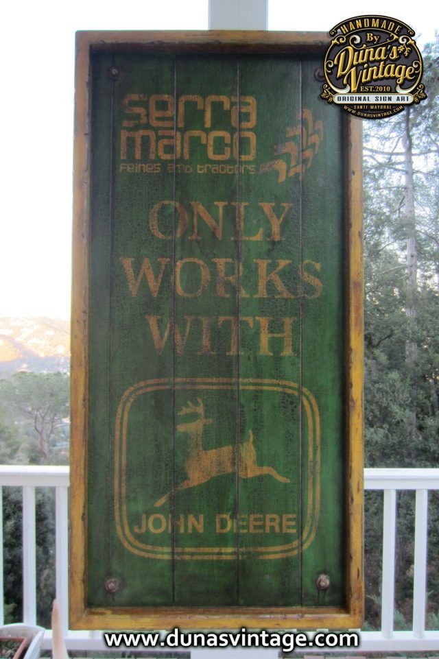 Cartel de Madera personalizado JOHN DEERE.