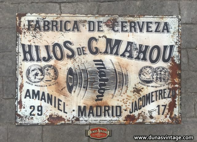 Chapa Metálica HIJOS DE C.MAHOU.