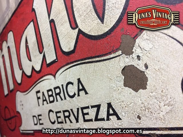 Chapa Metálica Mahou Cerveza Especial, Duna´s Vintage.