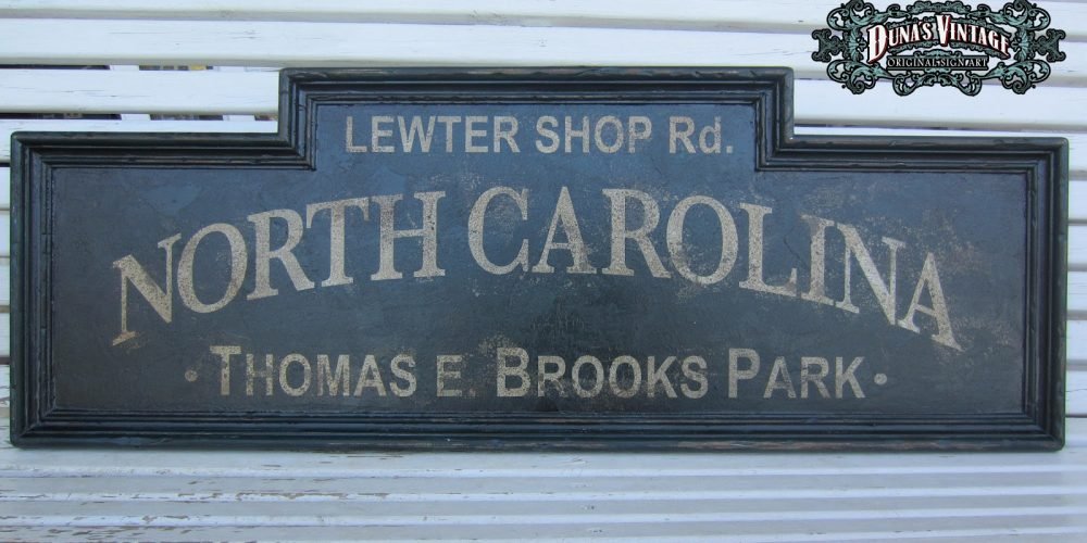 CARTEL DE MADERA NORTH CAROLINA