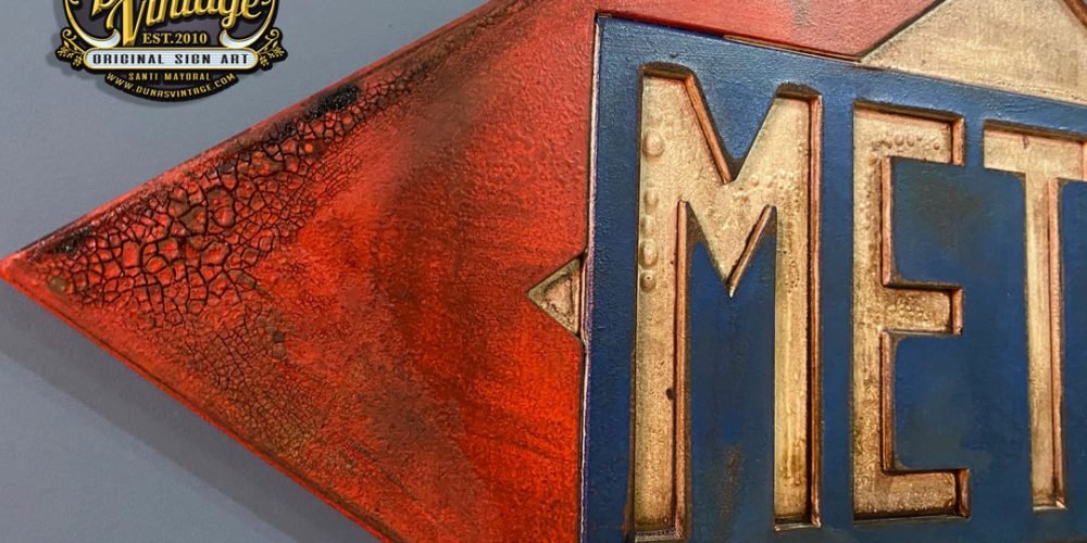 Reproducción Placa de Metro de Madrid del año 1921.