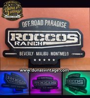 Cartel de Madera ROCCOS RANCH.