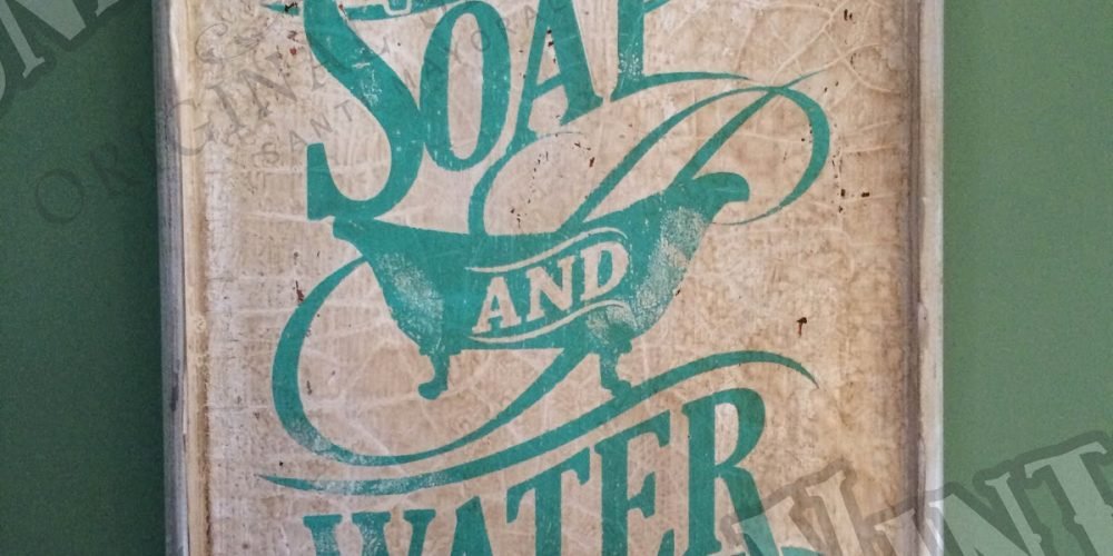 Cartel SOAP AND WATER, Duna´s Vintage.