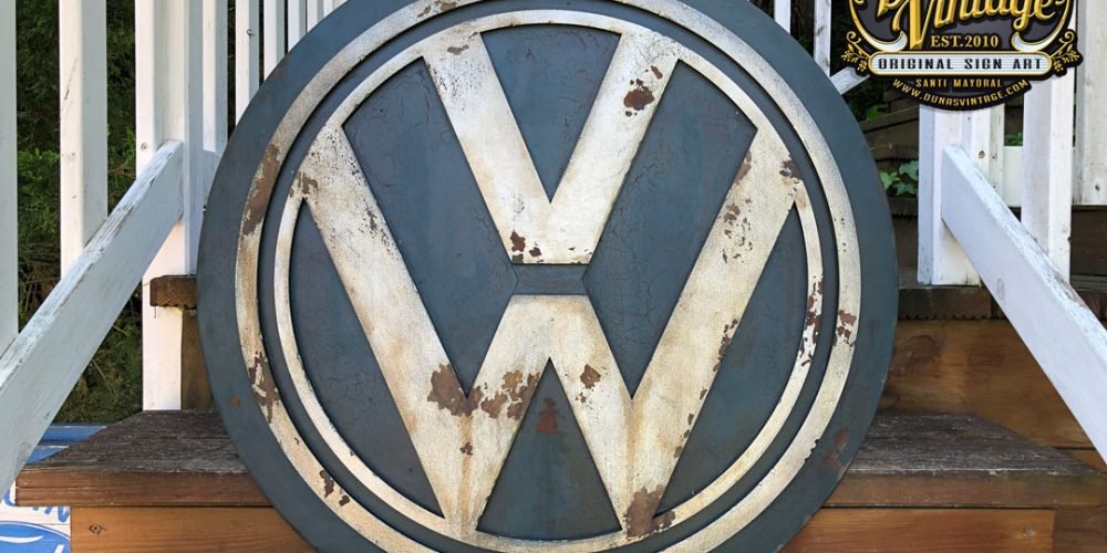 Cartel de Madera Logo VOLKSWAGEN