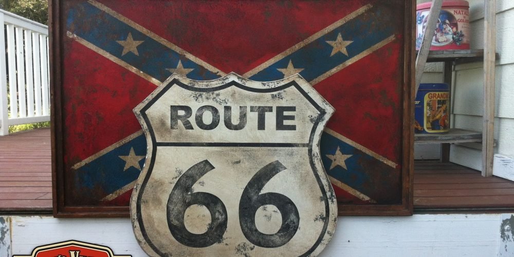 COFEDERATE FLAG & ROUTE 66, Duna´s Vintage.