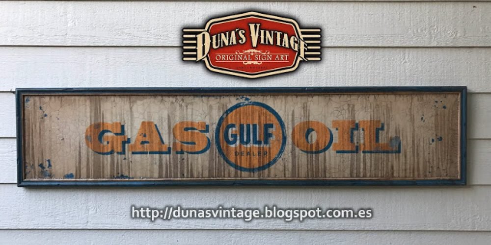 Cartel GULF, GAS OIL Duna´s Vintage