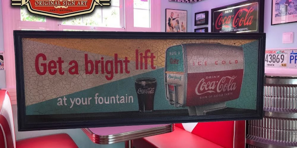 Cartel Coca-cola Dispenser 1958, Duna´s Vintage.