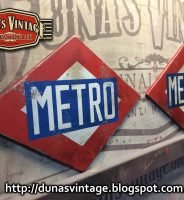 Placa METRO MADRID, Duna´s Vintage.