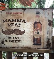 Cartel Metálico BIRRA MORETTI.