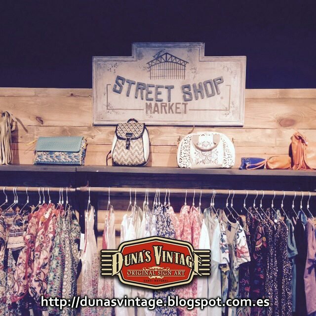 Cartel STREET SHOP MARKET, Duna´s Vintage.